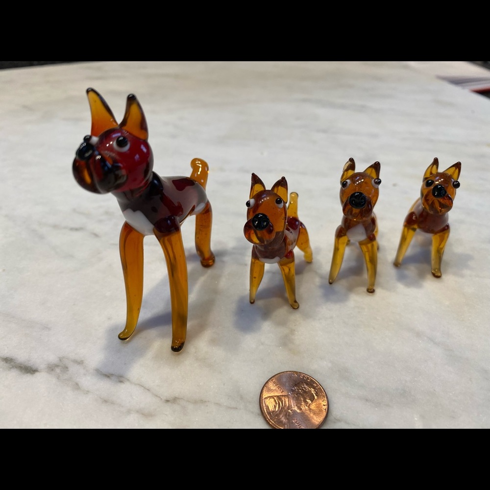 Murano Glass Boxer Family - Picture 4 of 7
